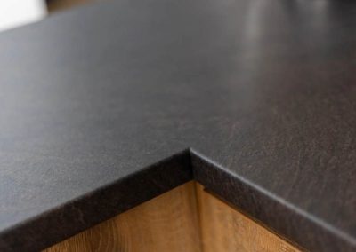 Sötét prémium munkapult felületi részlete